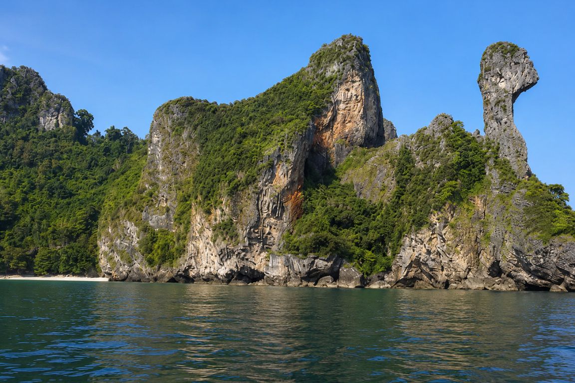 Famous Chicken Island landmark surrounded by calm Andaman Sea waters photographed during a Krabi Boat Tours experience