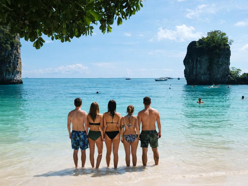 our team on krabi beach